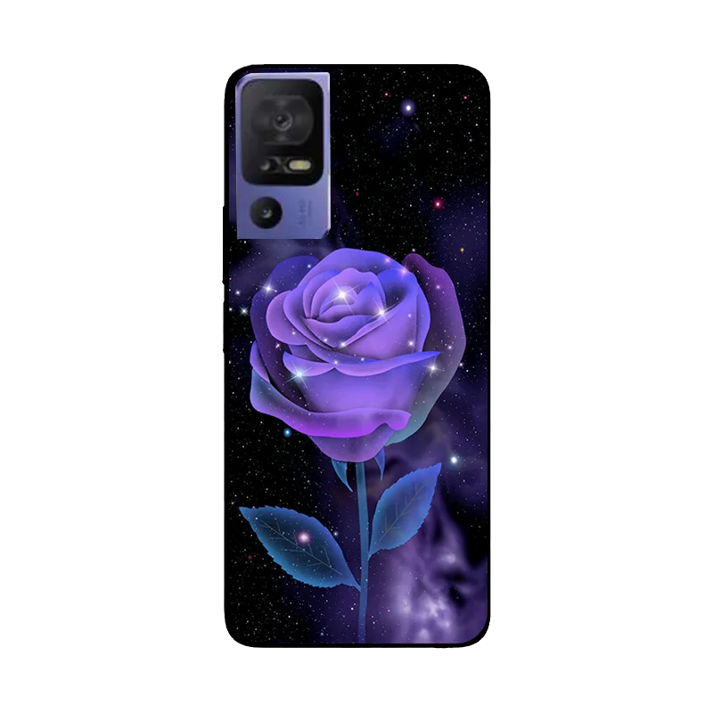 Floral Wolf Soft Silicone Shockproof Phone Case