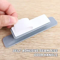 4/2PCS Window Cabinet Drawer Handles Self-adhesive Door Wardrobe Handle Organizer Paste Open Sliding Door Knob Auxiliary Device 5