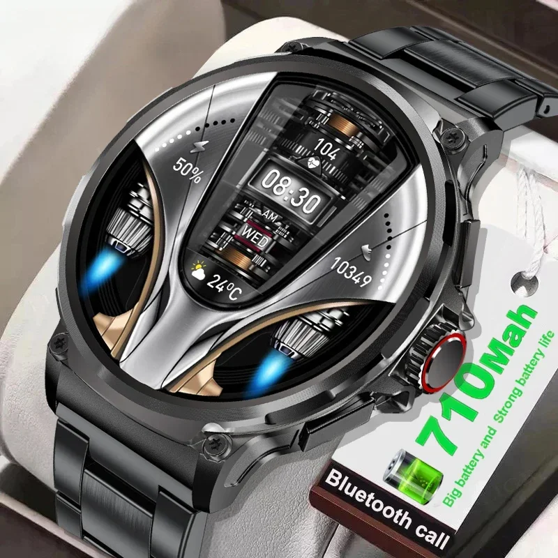 

2024 1.85 Inch HD Bluetooth Call Smart Watch Men Sports Fitness Tracker Heart Rate Monitor 710mAh Smartwatch for Android IOS