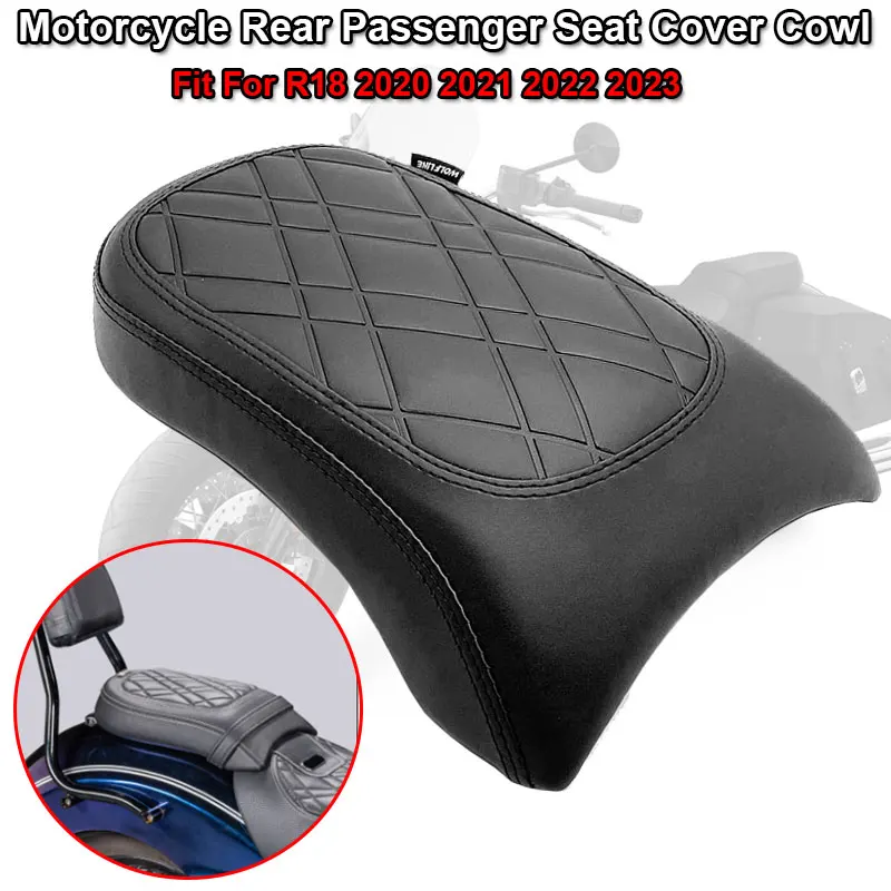 HEROFFIX Motorcycle Pillion Passenger Pad | 6-Suction Cup Seat For Harley & Cruiser Bikes | Brown