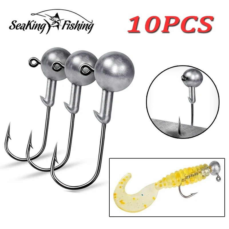 

10PCS a set Lead head hook soft bait fishing fish hook Siniperca fish hooks Freshwater fishing tools fishing gear