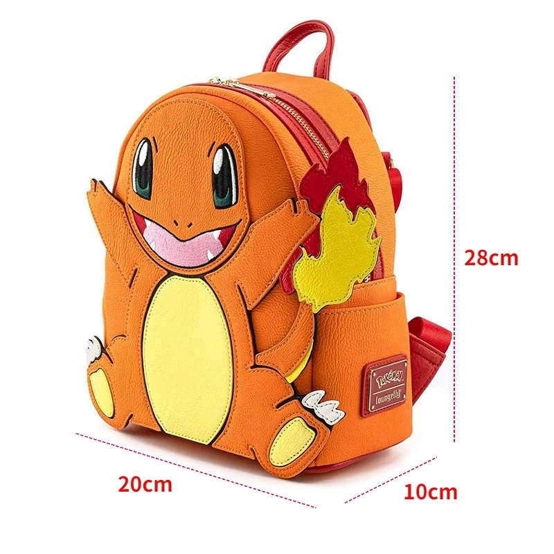 Original Loungefly Pokemon Backpack Anime Figure Charmander PU Leather  Womens Double Strap Shoulder Bags Kids Leisure Backpacks - AliExpress