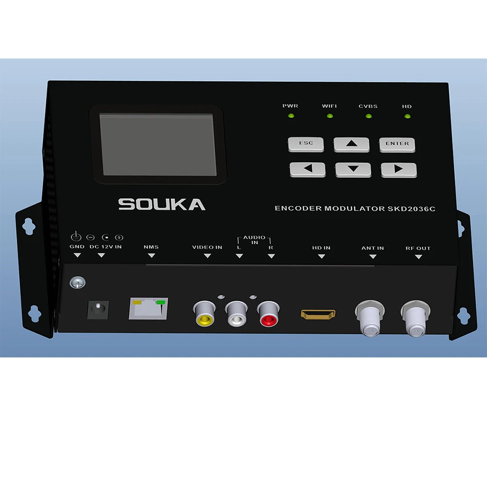 단일 채널 고화질 HDMI/AV-RF (DVB-T/ISDBT) 코딩 및 모듈레이터, 올인원 기계 케이블 TV 프런트 엔드 디지털 