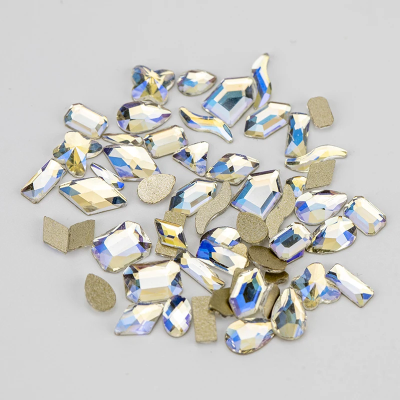 VDD 100 Stück/500 Stück Mix Form Farbe Glas Kristall Nicht HotFix Strass Strass Glitzer Steine Dekoration DIY Nail Art Zubehör – Detail 32