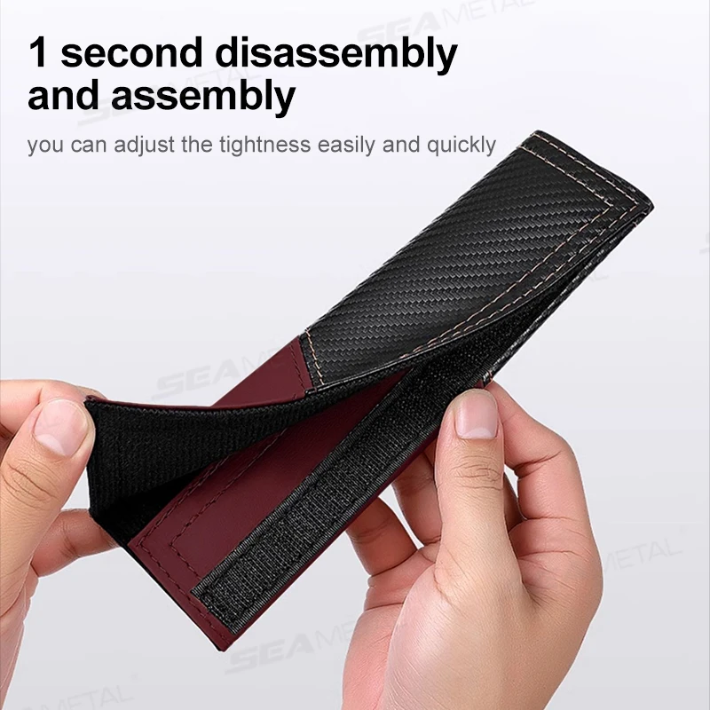 Luxury Leather Car Seat Belt Cushion Soft Shoulder Pad