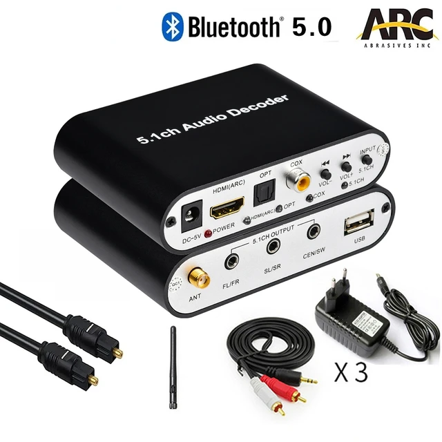 Convertisseur Décodeur Audio Dts Ac3 5.1, Compatible HDMI, Coque d