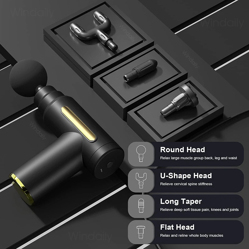 Mini Fascia Gun Deep Tissue Massage Gun Muscle Relaxation Massage Protable Body Massager Handheld Percussion Vibration Massager