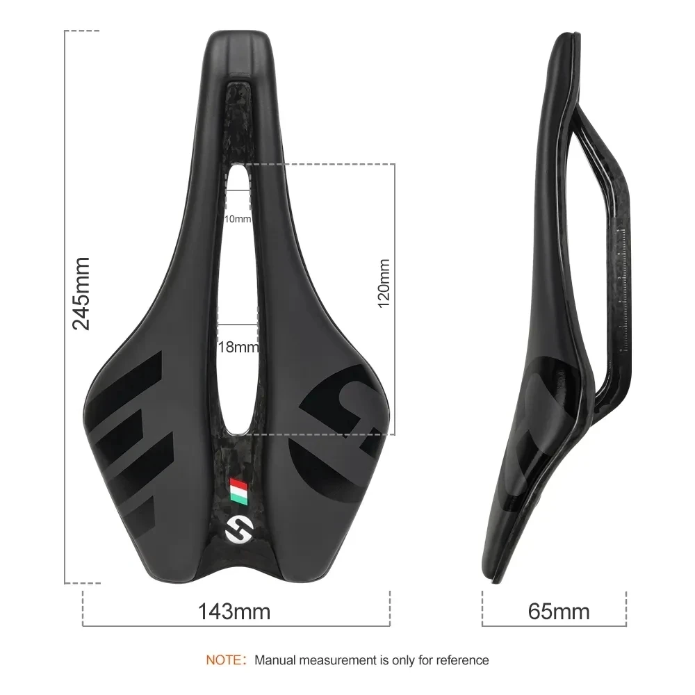 

TOSEEK New Full Carbon Saddle MTB Road Bike Saddle Super Light Leather Carbon Fiber Cushions Only 126g Carbon Rails Bicycle Seat