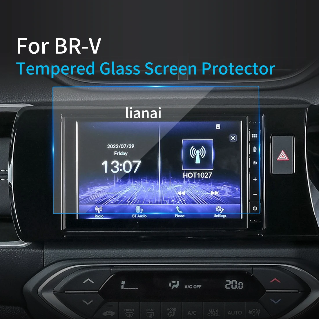 

Tempered Glass Protective Film Navigation Carplay Video Screen Protector For HONDA BR-V 2023 Car Automotive Interior Accessory