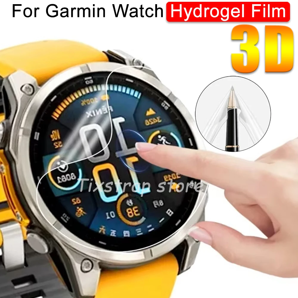 Premium Anti-Scratch Screen Protector for Garmin Fenix Series - Hydrogel Film (1-5 Pack)