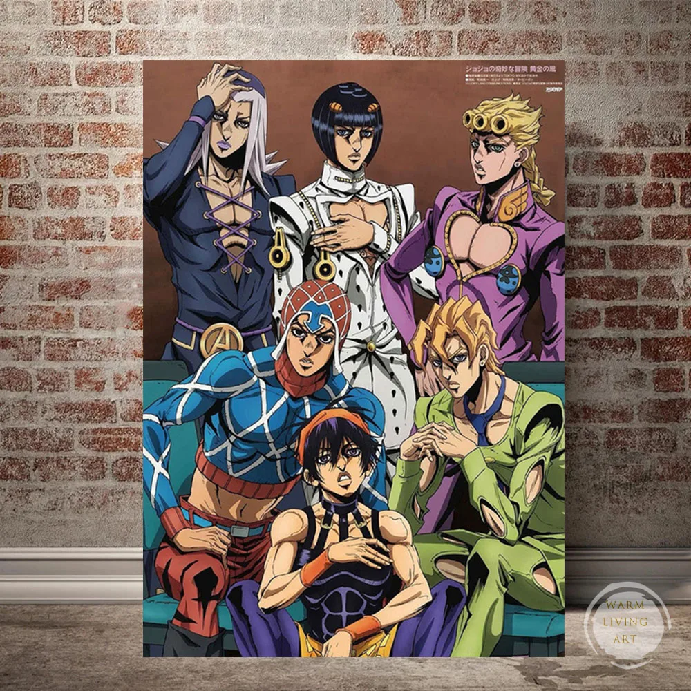 Jojo bizarre s bizarro aventura cartaz imagem anime japonês