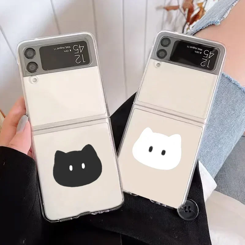 Cartoon Cat Fish Couple Phone Case - Folding Hard Cover