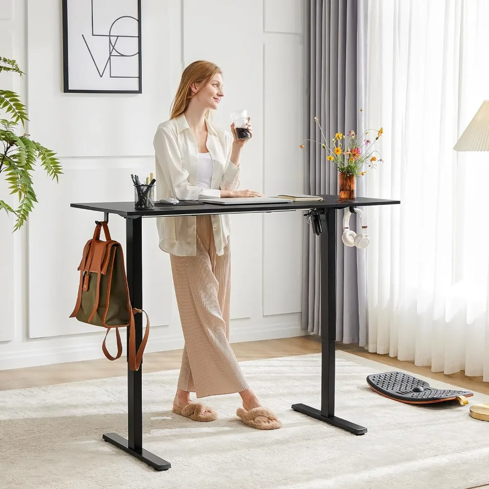 

Standing Desk, Adjustable Height Electric Sit Stand Up Down Computer Table, 40x24 Inch Ergonomic Rising Desks for Work Office