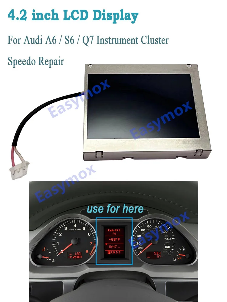 

4.2" LTE042T-4501-1 LTE042T-4501-2 LCD Display For AUDI A6 (C6) Audi S6 Audi Q7 Instrument Cluster Speedo Repair LCD
