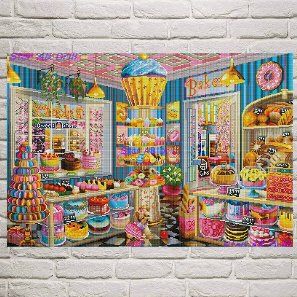 Cupcake Bakery Diamond Painting Cookie Sweet Candy Home
