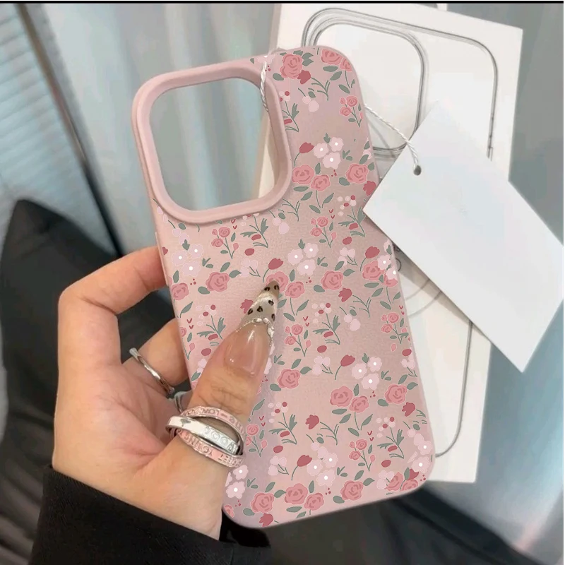 Trendy INS Cute Daisy Style PU Leather Phone Case Cover