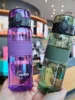 1pc Portable 500ml Plastic Water Bottle Sports Leak-proof Plastic Cup Drinkware With Tea Filter Tour Gym Outdoor Transparent Cup