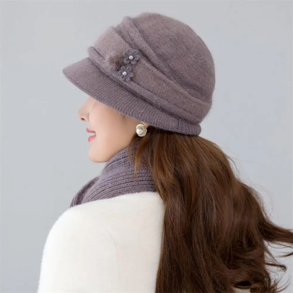 1 Set Warm Cap Scarf Mittens High Quality Mother Beanie Cap Scarf Mittens Acrylic Fiber Cap Scarf Gloves Winter Hat Scarf