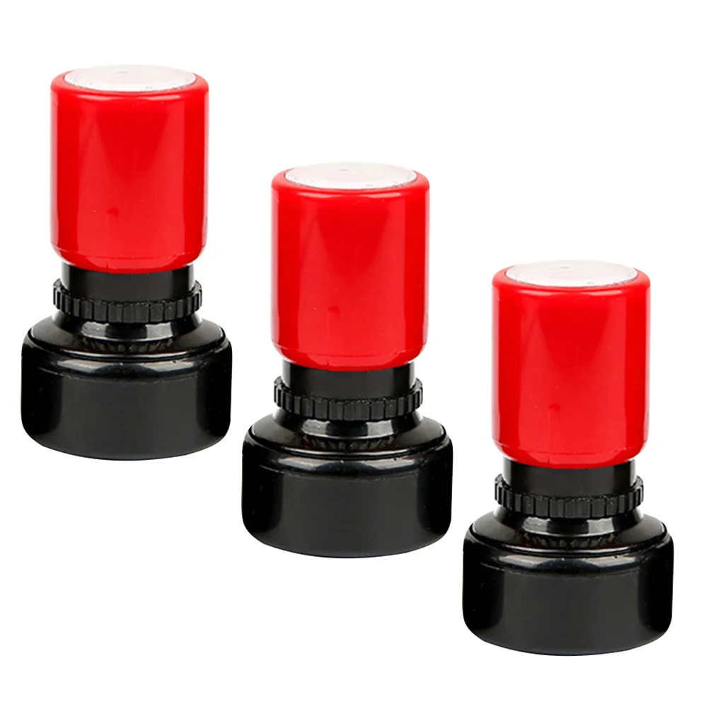 

3 Pcs Small Seal Children's Teaching Clock Student Kids Plastic Recognition Stamps