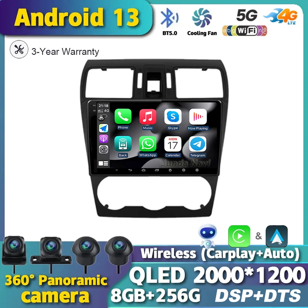 

Android 13 Multimedia Video Player For Subaru Forester 4 SJ XV 2012-2015 Car Radio Stereo 4G Navigation GPS Wireless Carplay DSP