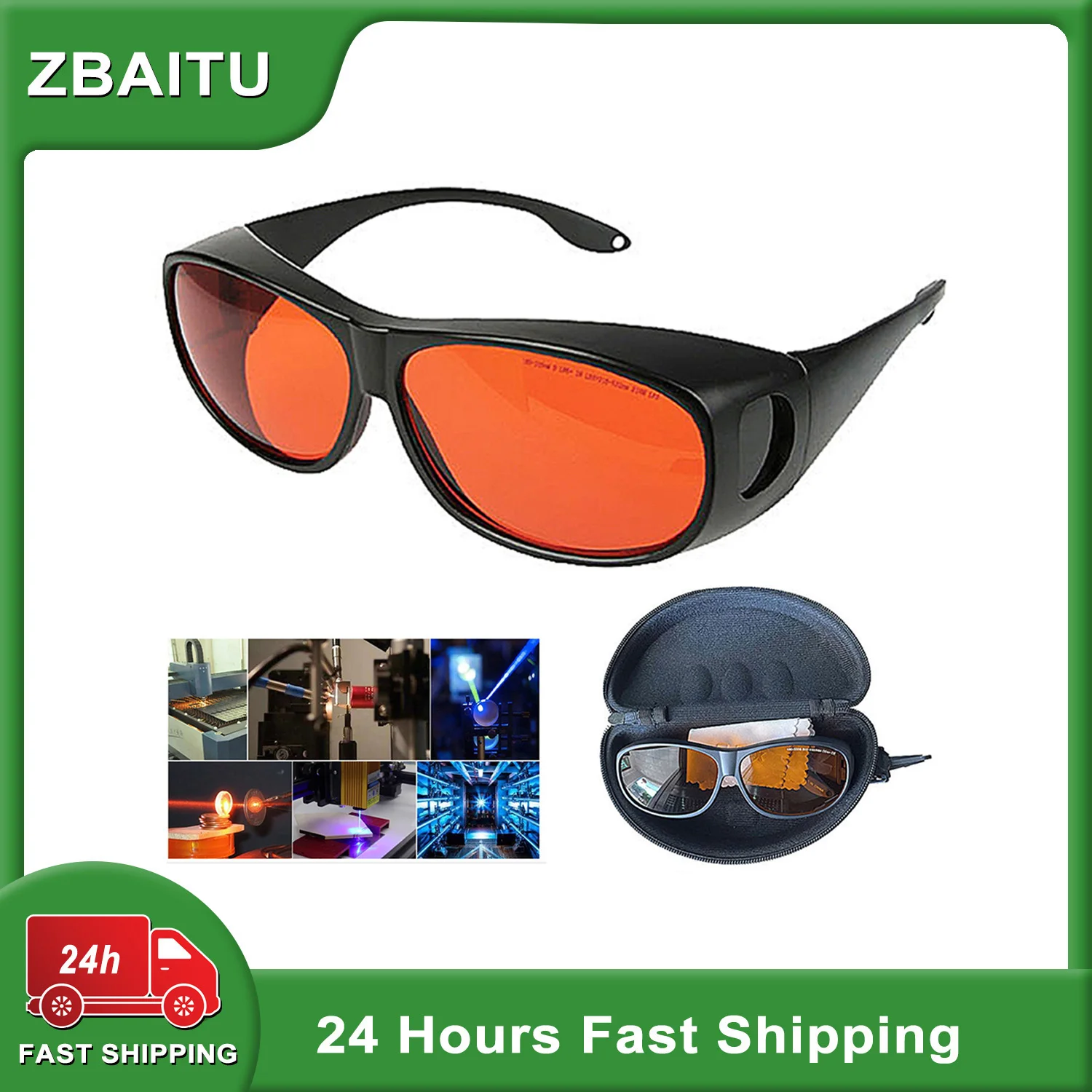 

OD 5+ Laser Safety Goggles UV Green Fiber Glasses Protective 190-540nm Wavelength Shield Protection Eyewear for Engraving Tools