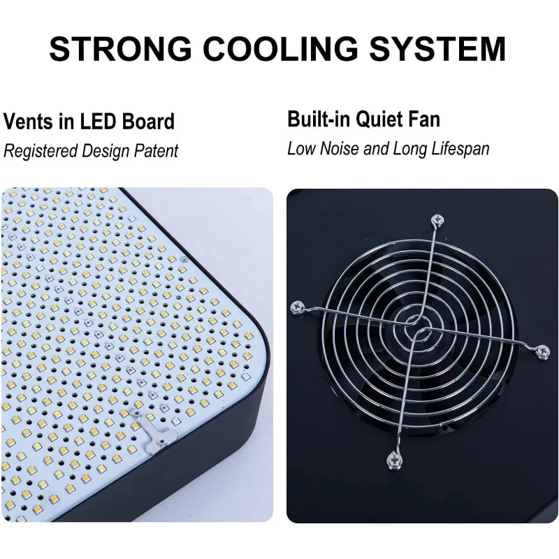 FECiDA Newest LED Grow Light 800 Watts Actual Power, 5x5 ft Dimmable Grow Gent Light, UV-IR Included Full Spectrum