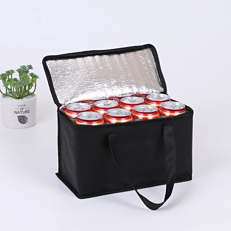 Portable Lunch Cooler  Beer Delivery Bag Folding Insulation Picnic Ice Pack Food Tote Thermal Bag Drink Carrier Insulated Bags images - 6