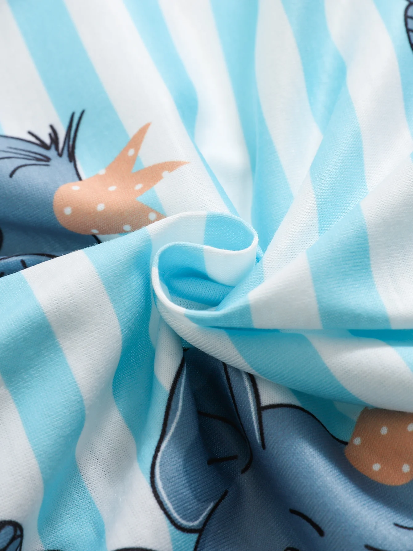 Winter-Overall für 0–1 Jahre alte Kleinkinder, Jungen, Elefantenstreifen-Druck, langärmelig – Detail 6