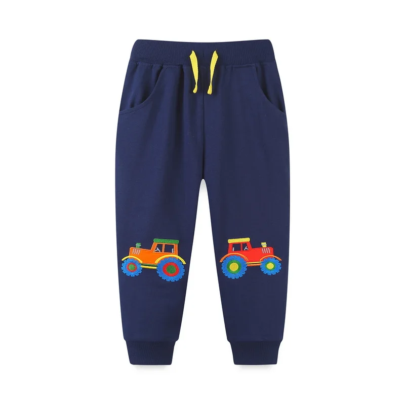 AOSTA – pantalon de survêtement pour garçon et fille, en coton, avec poches, ceinture, Camouflage, dinosaure, fusée, tricot, respirant, pour enfants, automne