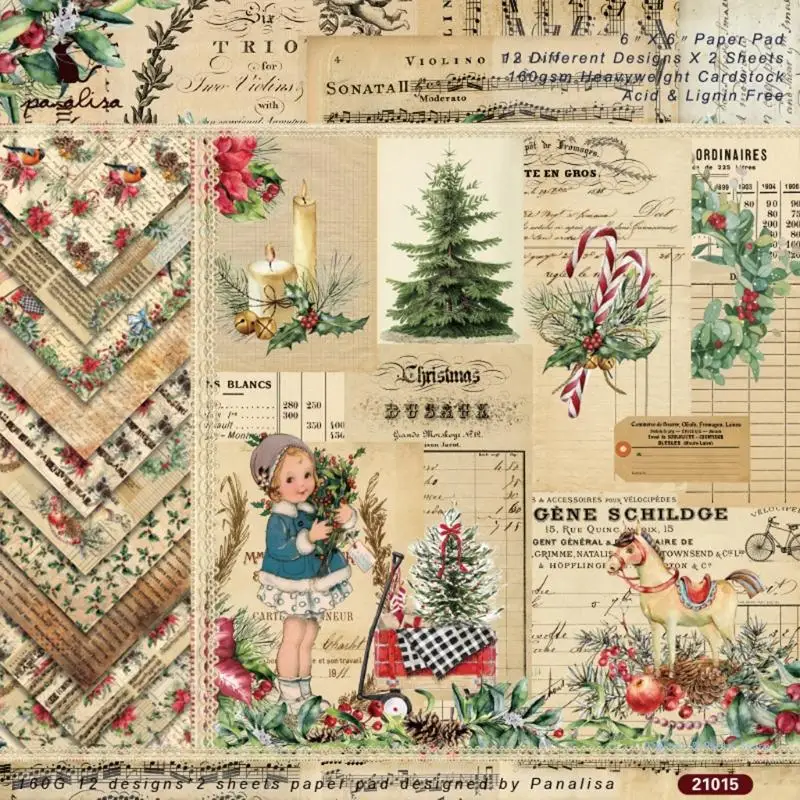 M17F 24 Sheets Big Vintage Floral Stickers DIY Scrapbooking Materials for Greeting Card JournaL DIY Crafts Gift Wrapping