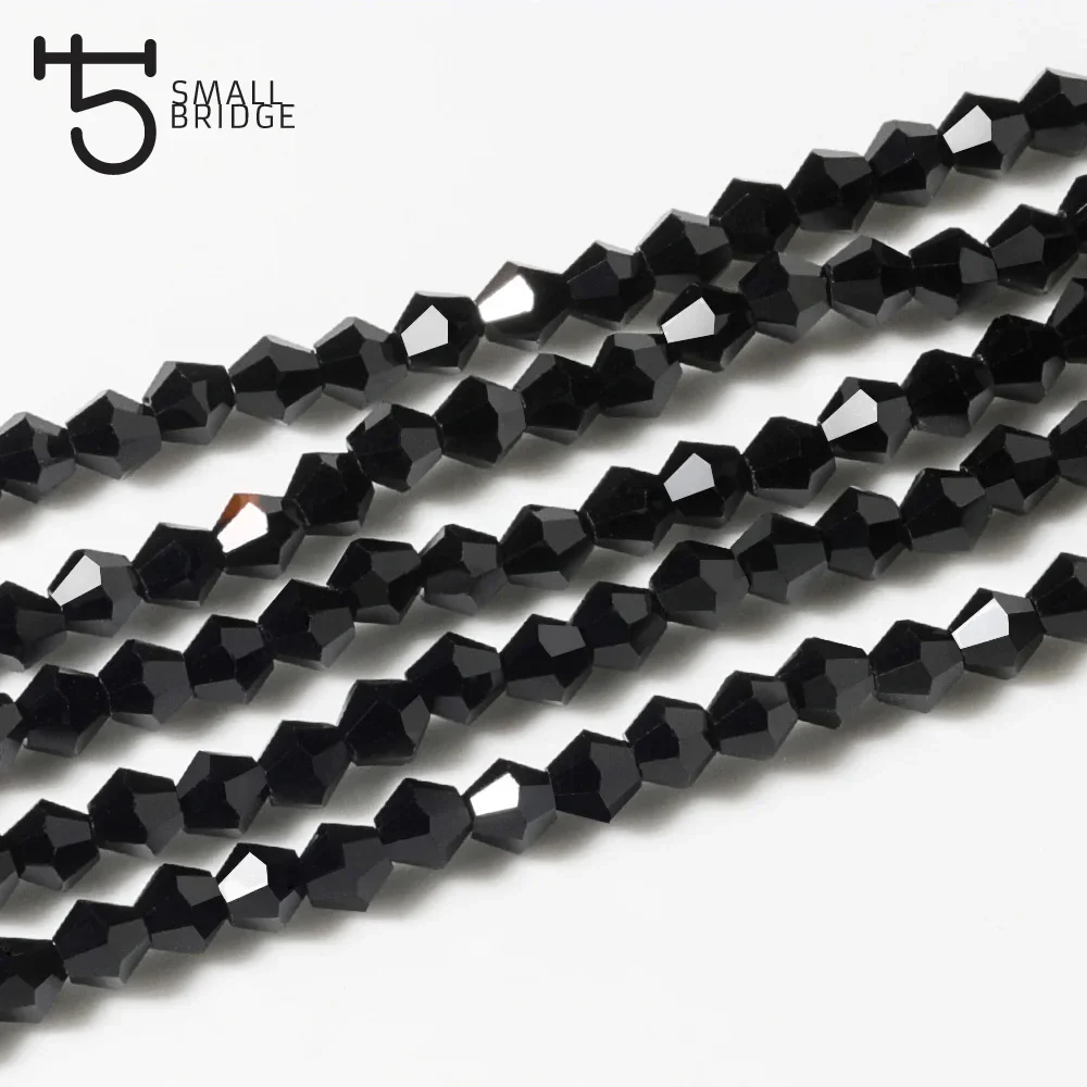 Crystal Beads 3mm Austrian Black Bicone Crystal Beads Material for Jewelry Diy Accessories Perles Faceted Spacer Glass Beads htt Z216
