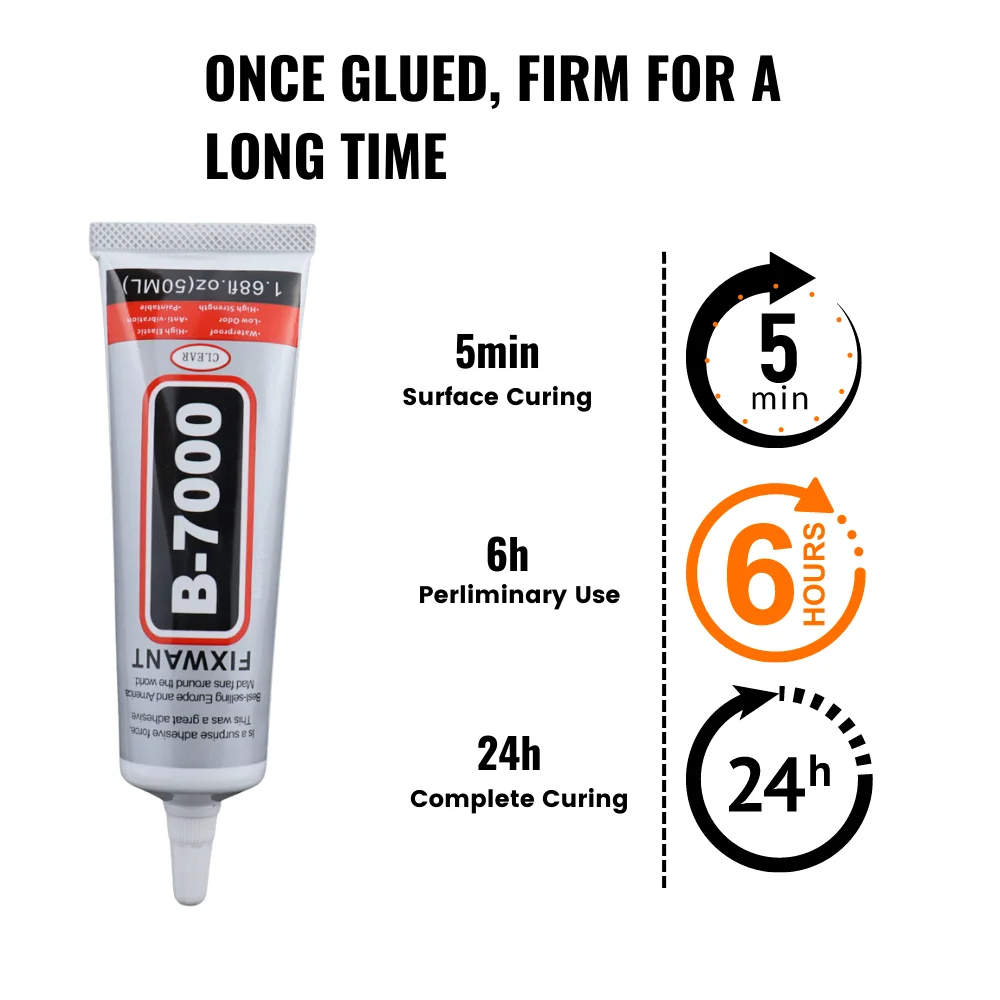 FIXWANT 15ML 25ML 50ML 110ML B-7000 Clear Phone Screen Repair Glue Universal Glass Plastic B7000 DIY Adhesive 4