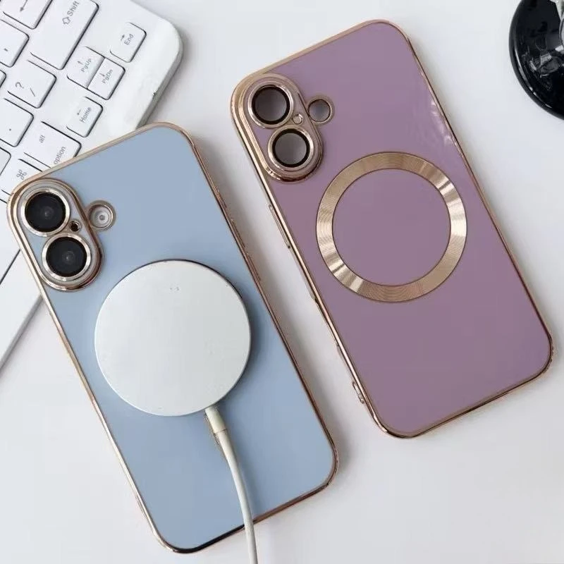 Luxury Plating Magnetic Phone Case with MagSafe Compatibility