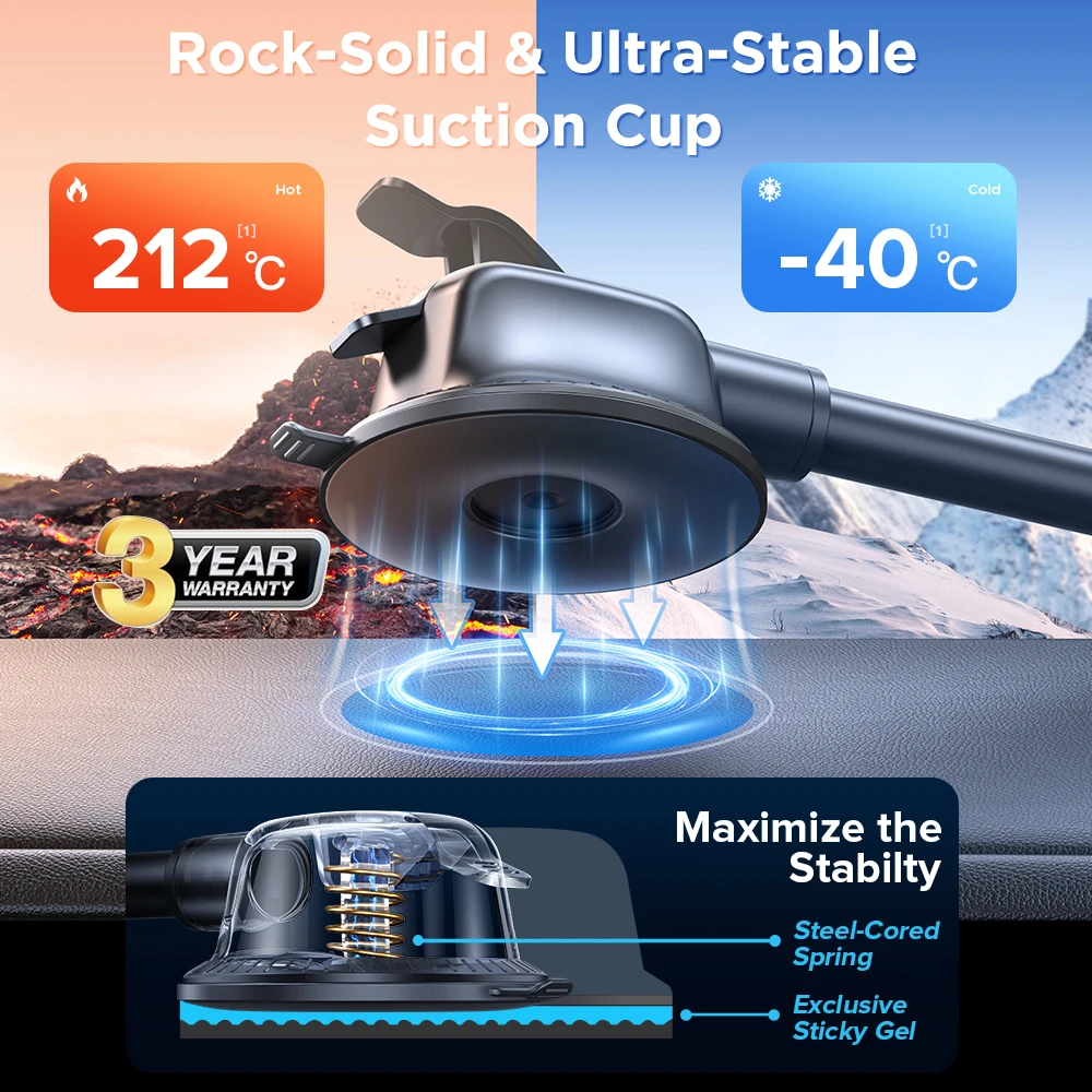 Joyroom Phone Holder for Car【360° Widest View】, Universal Handsfree Phone Mount for iPhone 15 14 13 12 Pro Max Huawei Xiaomi — view 2