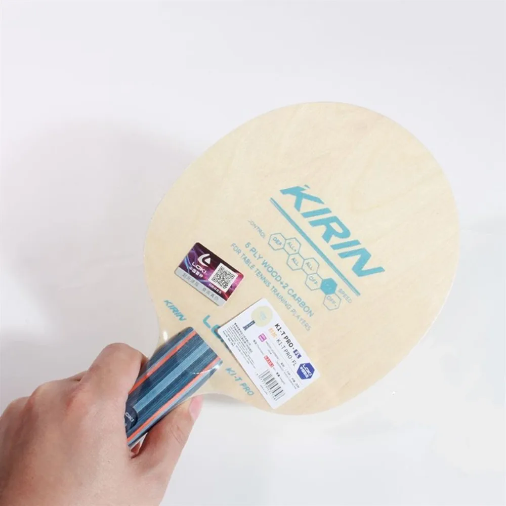 LOKI KIRIN K1-TPRO K1-T Tischtennisschläger Anfängertraining 5 Holz 2 Carbon 5-lagiger Pingpong-Klingen-Schläger aus reinem Holz – Detail 4