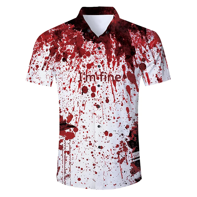 thumbnail image 1 of Camisas de playa con botones para hombre, camisetas hawaianas con estampado 3D novedoso de fuego, camisetas para hombre, camisetas divertidas de manga corta para vacaciones de verano, 1 of 4
