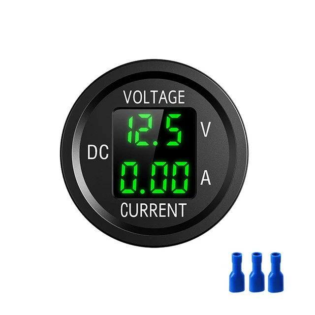 Voltímetro Digital de DC5V-48V para coche, voltímetro de 12V para