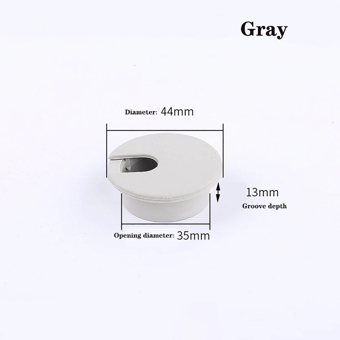 Description Picture 3 of itemGrommet Hole 35mm ABS Plastic Round Cable Box Computer Desk Line Hole Cover PC Table Furniture Decorative Accessories