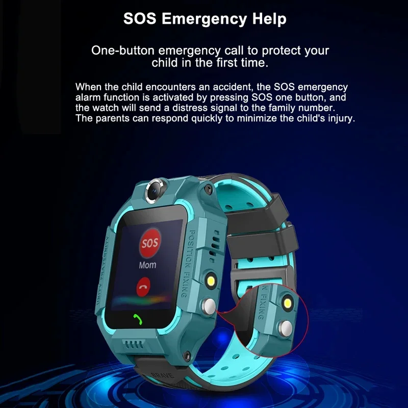 Q19 Children Smart Watches SOS Phone Watch Smartwatch Kids With Sim Card Photo Waterproof IP67 A28 Q19 Gift For IOS Android 3