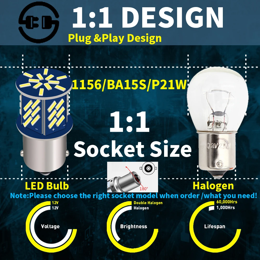 2  1156 BA15S P21W S25 LED ڵ  7506 5008 Led  ڵ ĸ   DRL  ٰ Ÿ  4 5 7 6 CC 42SMD,  Ĺ 