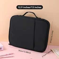 Premium Tablet Sleeve Bag - Stylish Protective Cover (Black Large)