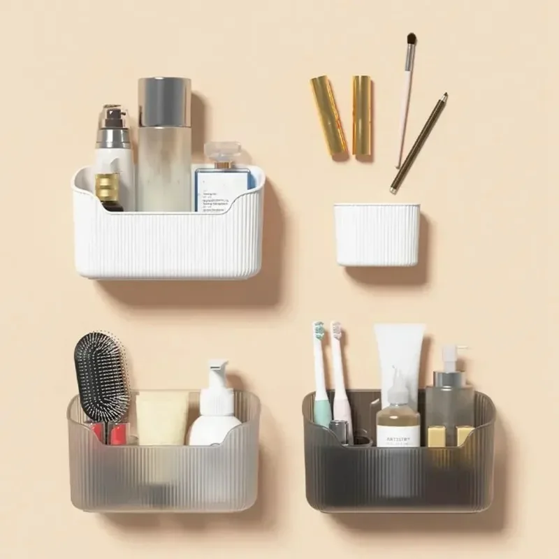 Organizer Desktop Storage Box Transparent Cotton Swab Container Makeup Brush Holder Bathroom Accessories Cosmetic Storage Box 5
