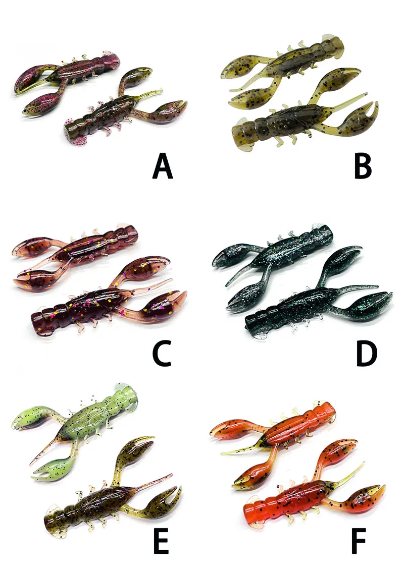 TAKEDO 5PCS 6CM 4G Künstliche Hummer Köder TPR Angeln Lockt Schwimmende Weiche Köder Garnelen Köder Für Tilapia Snakehead mandarin Fisch – Detail 6