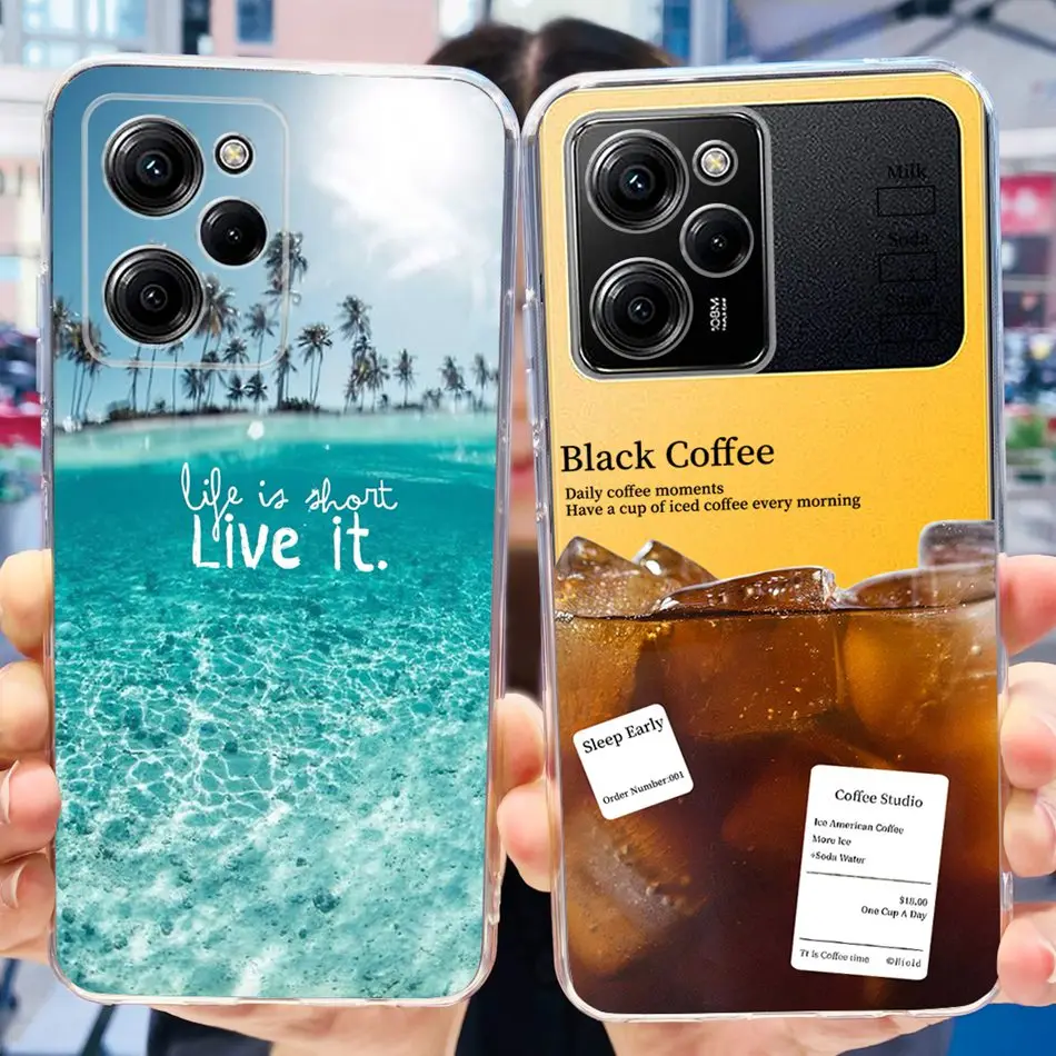 Elegant Printed Soft Silicone TPU Phone Case - Compatible with Poco X5 Series