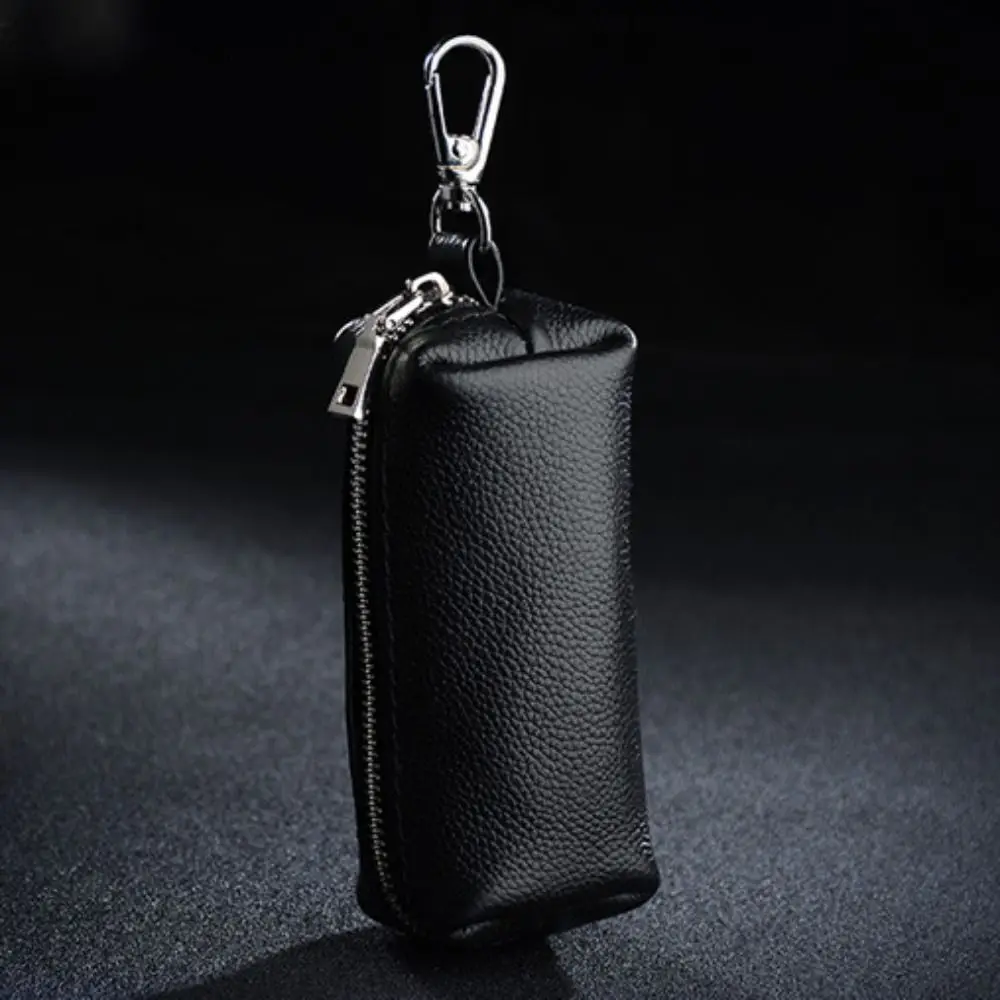 Echt leder Schlüssel bund Unisex kleine Schlüssel tasche einfarbige Mini-Karten halter Multifunktion brieftasche tragbare Schlüssel Tasche – Detail 7