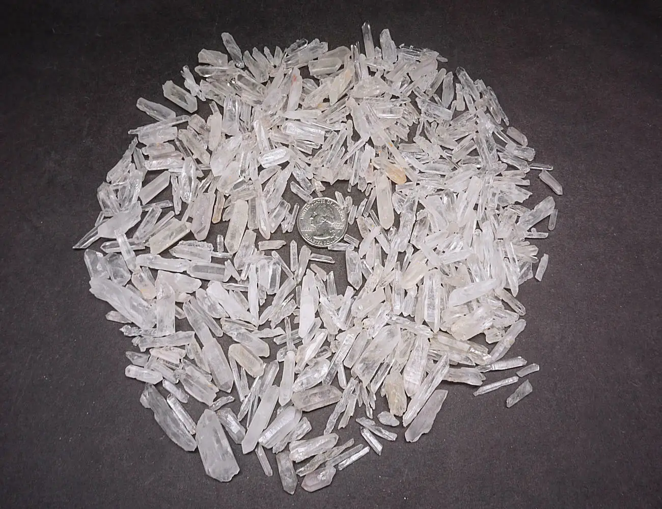 Quartz Crystal Collection 1/2 LB Natural Clear Points EXTRA SMALL Seed Crystals 5