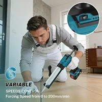 Pistolet à mastic électrique sans fil 6 vitesses pour l'étanchéité des fenêtres et des portes, compatible avec la batterie Makita 18V, portable pour usage domestique 4