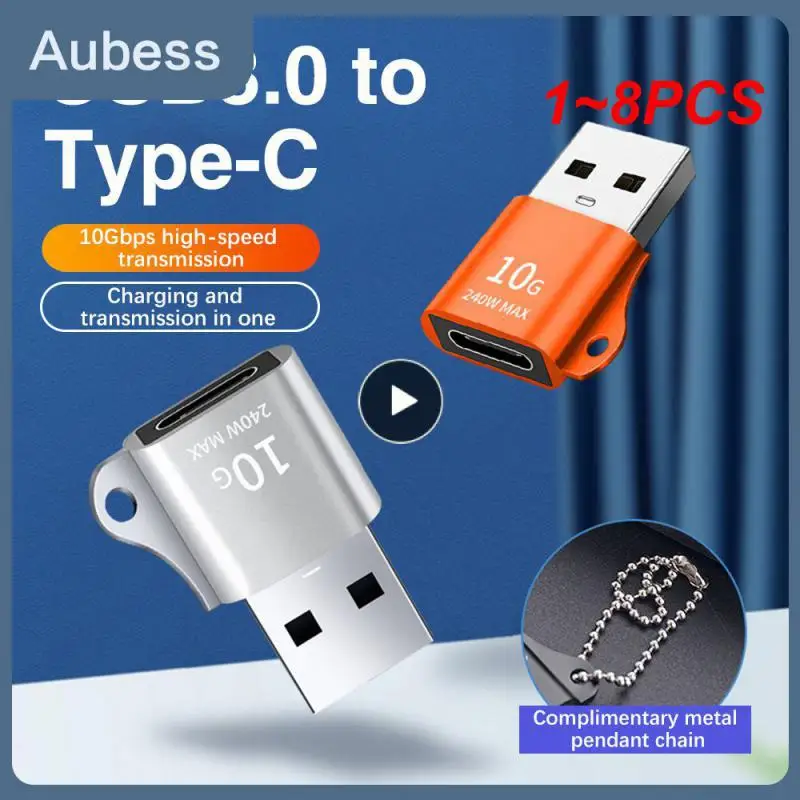 

1-8 шт., адаптер для зарядки с USB на USB Type-C