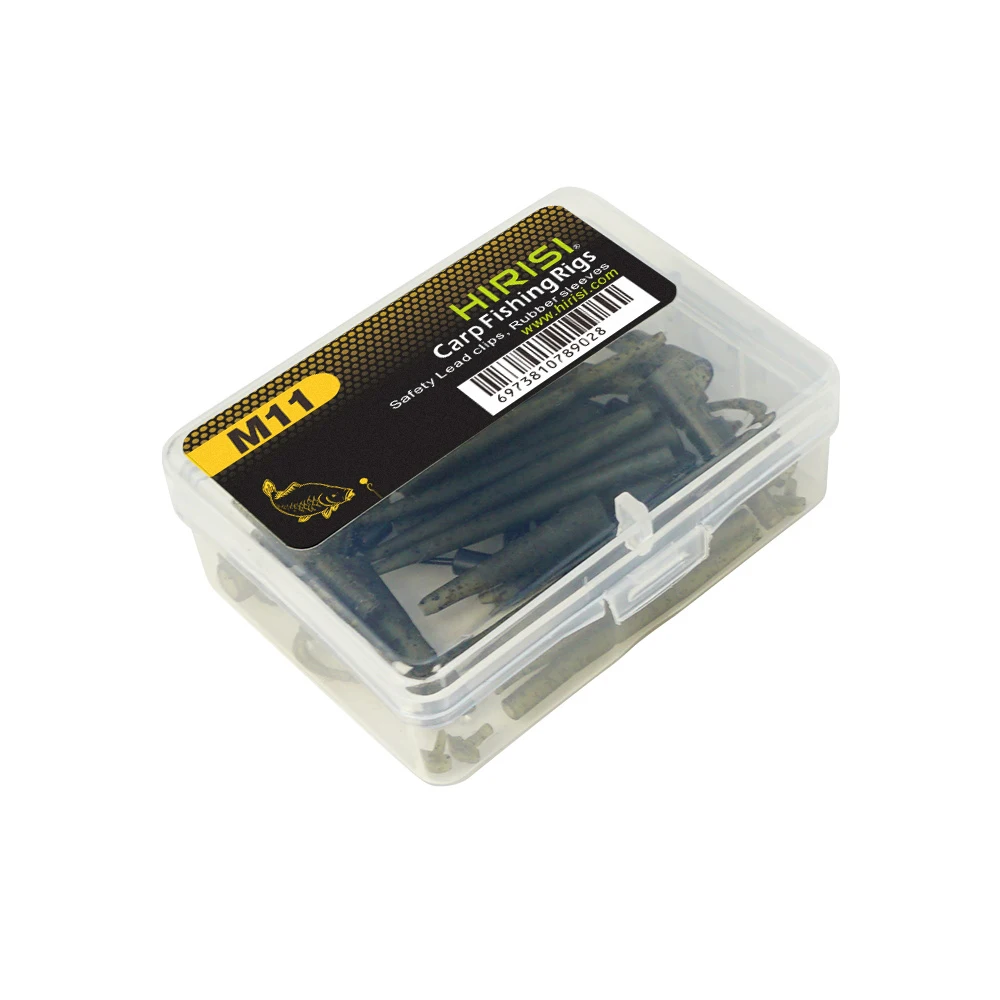 Quick-Change Carp Rig Kit 40pcs Safety Lead Clips + Anti-Tangle Sleeves & Swivels Fishing Accessories M11