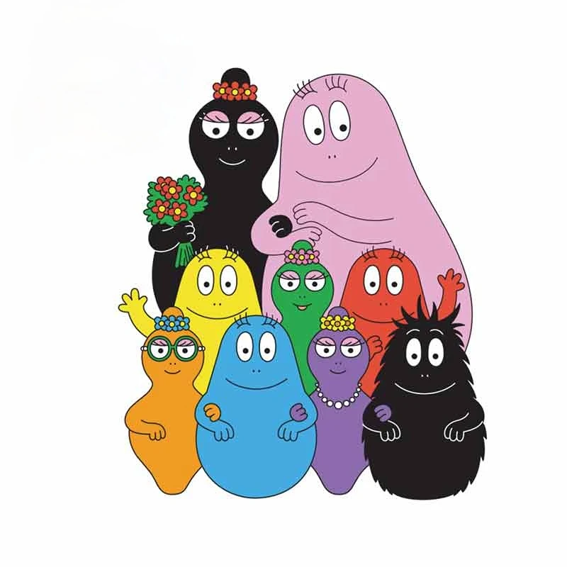 Les Barbapapa Motorcycle Car Bumper Window Stickers Vinyl Car Sticker Waterproof 3D Vehicle Motorcycle Off Road Decal